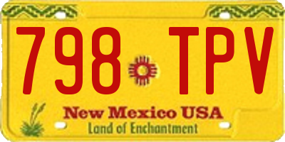 NM license plate 798TPV