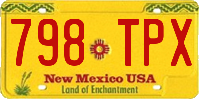 NM license plate 798TPX