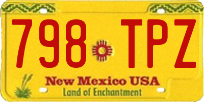 NM license plate 798TPZ