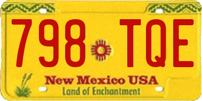 NM license plate 798TQE