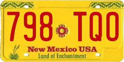 NM license plate 798TQO
