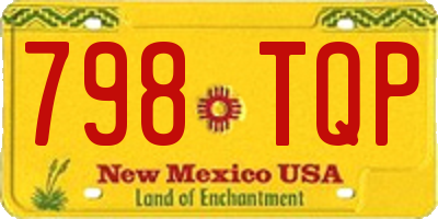 NM license plate 798TQP