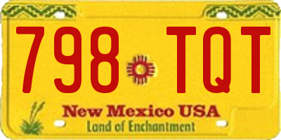 NM license plate 798TQT