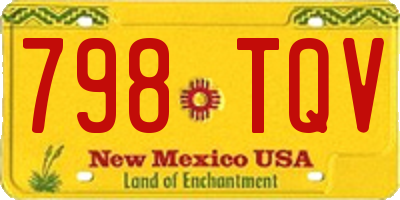 NM license plate 798TQV