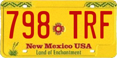 NM license plate 798TRF