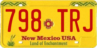 NM license plate 798TRJ