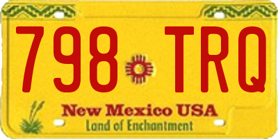 NM license plate 798TRQ