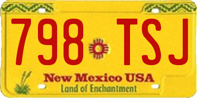 NM license plate 798TSJ