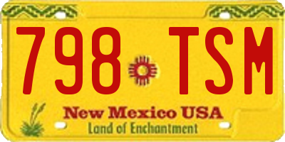 NM license plate 798TSM