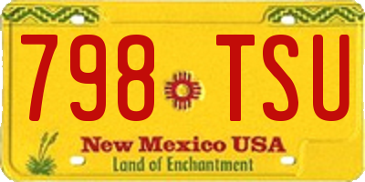 NM license plate 798TSU