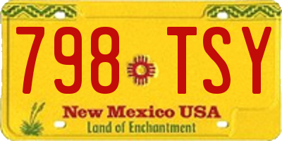 NM license plate 798TSY