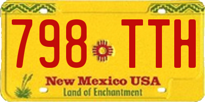 NM license plate 798TTH