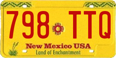 NM license plate 798TTQ