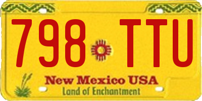 NM license plate 798TTU