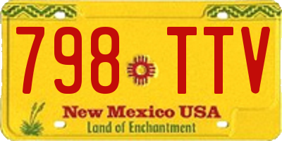 NM license plate 798TTV