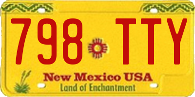 NM license plate 798TTY