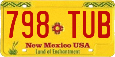NM license plate 798TUB