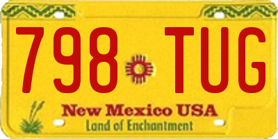 NM license plate 798TUG