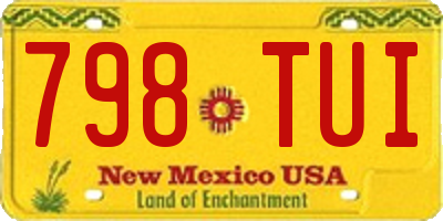 NM license plate 798TUI