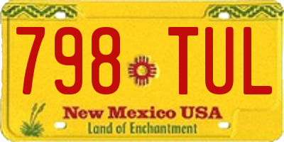NM license plate 798TUL