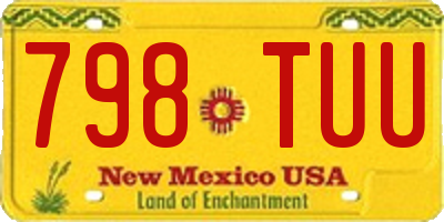 NM license plate 798TUU
