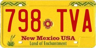 NM license plate 798TVA