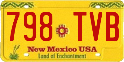 NM license plate 798TVB