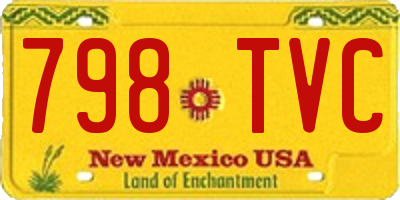 NM license plate 798TVC
