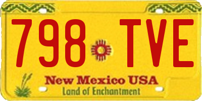NM license plate 798TVE
