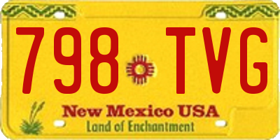 NM license plate 798TVG
