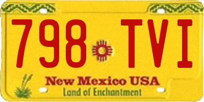 NM license plate 798TVI