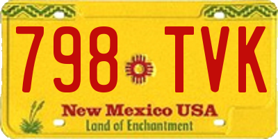 NM license plate 798TVK
