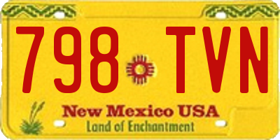 NM license plate 798TVN