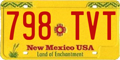 NM license plate 798TVT