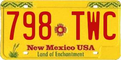 NM license plate 798TWC