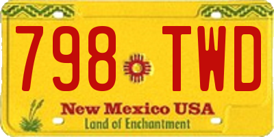 NM license plate 798TWD