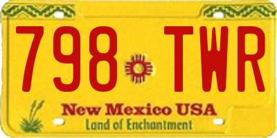 NM license plate 798TWR