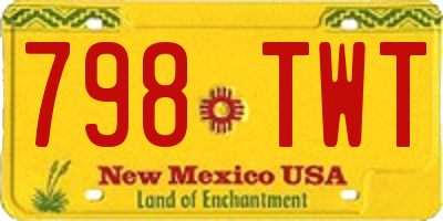 NM license plate 798TWT