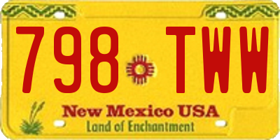 NM license plate 798TWW