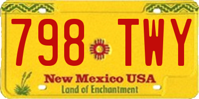 NM license plate 798TWY