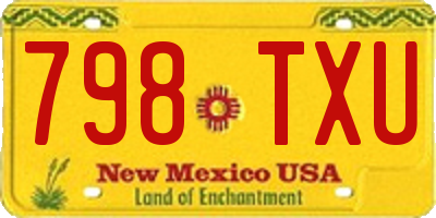 NM license plate 798TXU