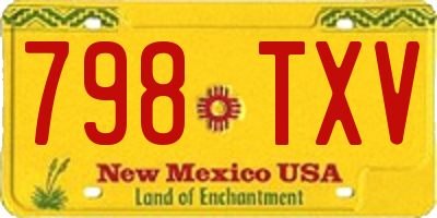 NM license plate 798TXV