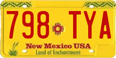 NM license plate 798TYA
