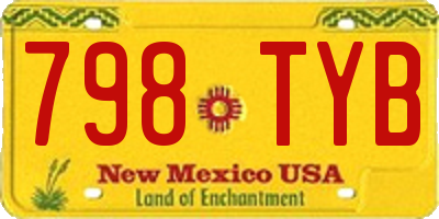 NM license plate 798TYB