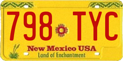 NM license plate 798TYC