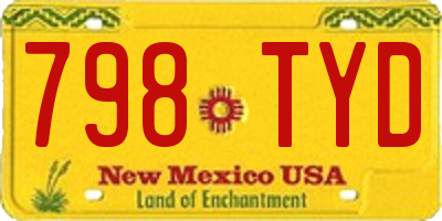 NM license plate 798TYD