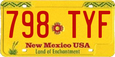 NM license plate 798TYF