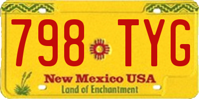 NM license plate 798TYG