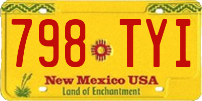 NM license plate 798TYI
