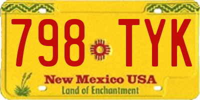 NM license plate 798TYK